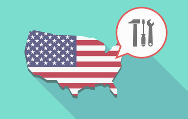 USA map with a tool set