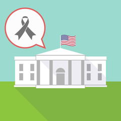 The White House with an awareness ribbon