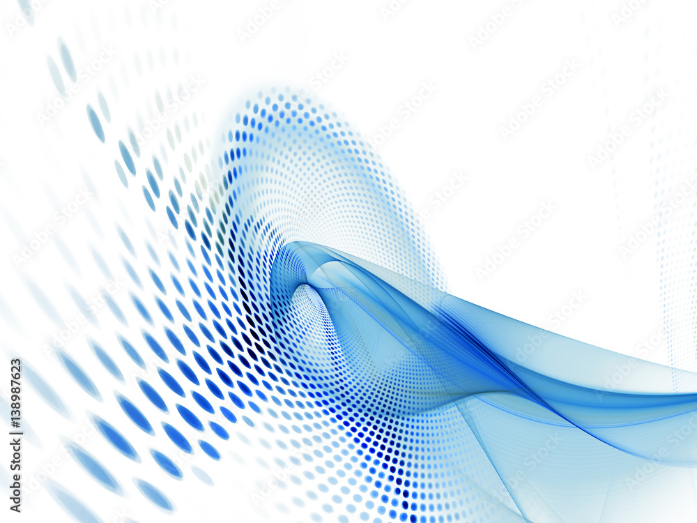 Poster abstract background element. fractal graphics series. three-dimensional composition of glowing lines