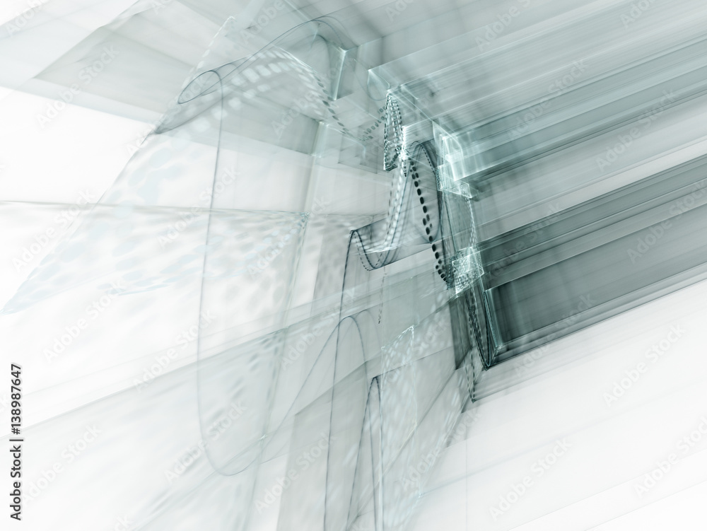 Poster abstract background element. three-dimensional composition of wave shapes, grids and beams. science 