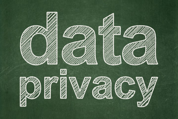 Safety concept: Data Privacy on chalkboard background