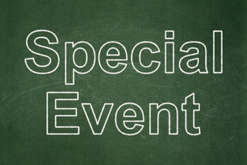 Business concept: Special Event on chalkboard background