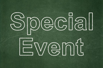 Obraz premium Business concept: Special Event on chalkboard background