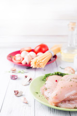 Ingredients for pasta