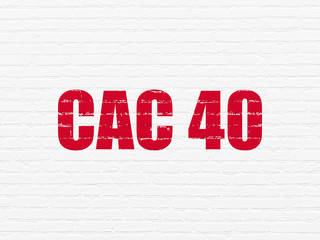 Fototapeta premium Stock market indexes concept: CAC 40 on wall background