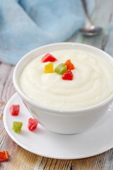 Semolina with candied fruit