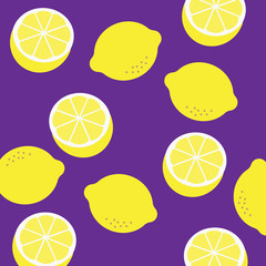 lemon pattern vector background. Lemon fresh vector