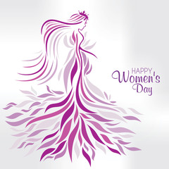 An illustration of a floral princess in celebration of International Womens Day