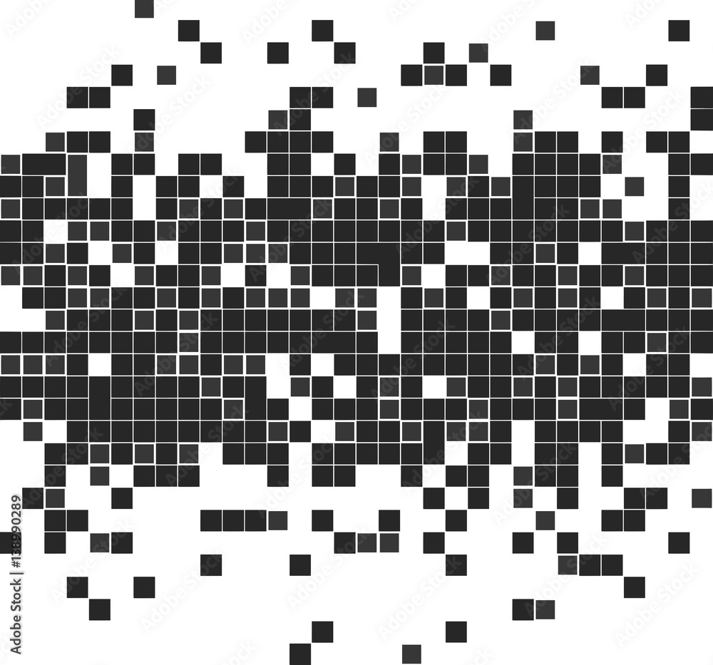 Poster monochrome grayscale abstract pixelated gradient