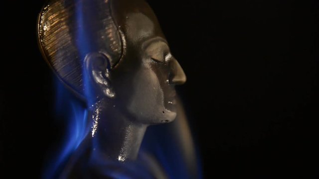 The Buddha on fire
