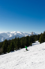Skiing park Kubinska Hola, Travel destination for winter vacations. © hurvajs