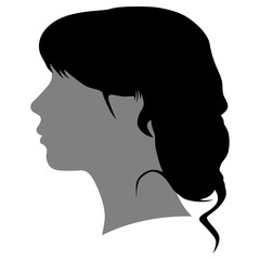 silhouette of a woman in profile