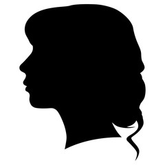 silhouette of a woman in profile