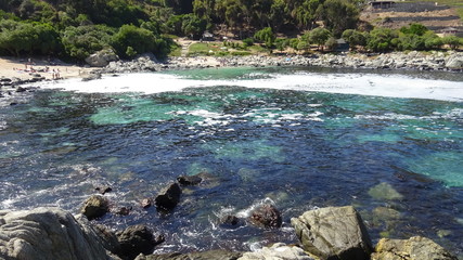 Holidays and seaside beach landscape in Chile