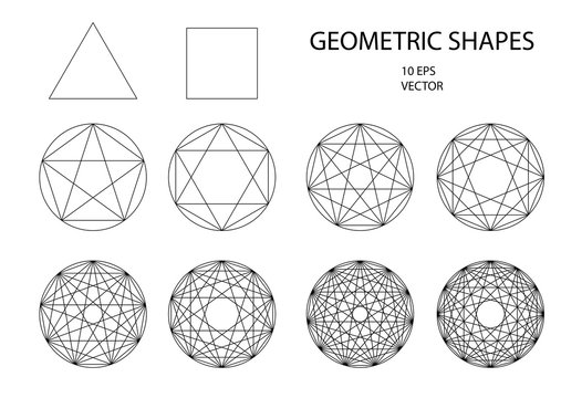 Set of geometric shapes