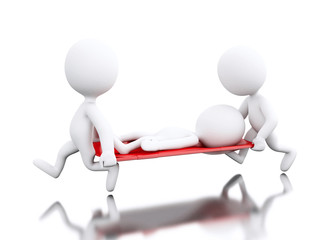 3d Doctors carrying patient.