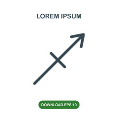 Zodiac sagittarius symbol icon vector