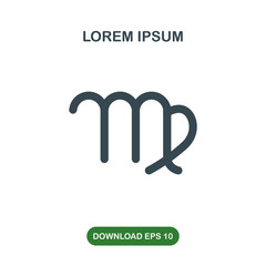 Zodiac virgo symbol icon vector