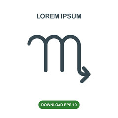 Fototapeta premium Zodiac scorpio symbol icon vector