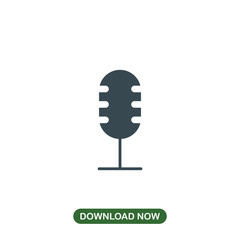 Microphone icon vector