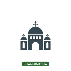 Church icon vector