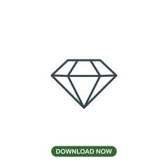 Diamond icon vector