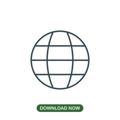 Globe icon vector