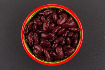 Red kidney beans in a dish