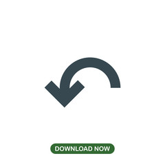 Rounded down arrow icon vector