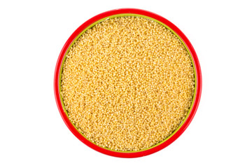 Dry millet isolated on white