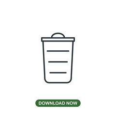 Trash box icon vector