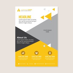 Corporate business annual report brochure flyer design. Leaflet cover presentation. Flier with Abstract geometric background. Modern publication poster magazine, layout template A4 flyer