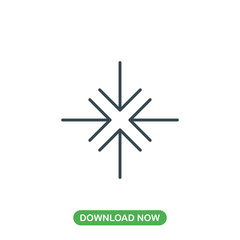 Exit full screen icon vector