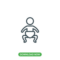 Baby icon vector