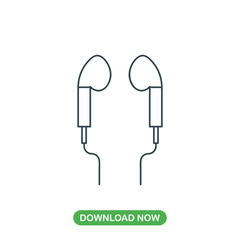 Earphones icon vector