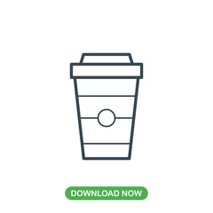 Paper cup icon vector