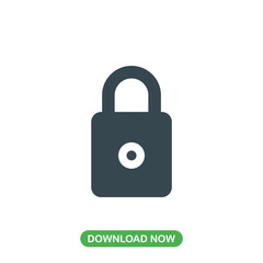 Lock icon vector
