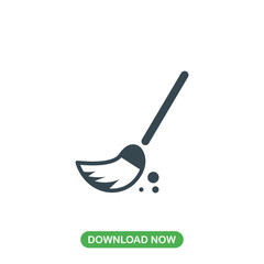 Cleaning brush icon vector