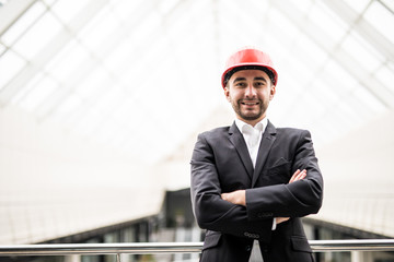 Portrait of architect designer man standing at window.