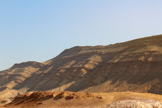 Mountains in Morning in the Desert of Negev, Israel