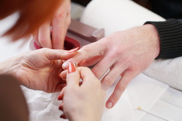 Obraz na płótnie Canvas nail treatment