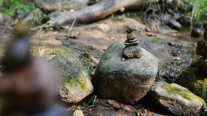 Stones and river