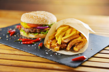 Tasty hamburger