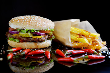 Tasty hamburger
