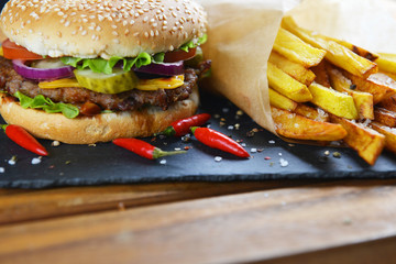 Tasty hamburger