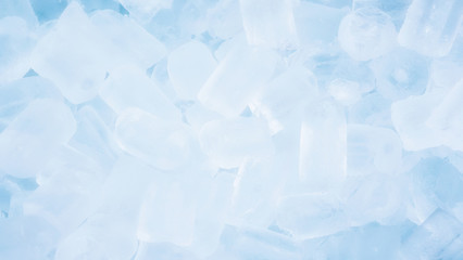 Soft focus of ice cube blue tone color background