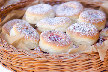 donut and powdered sugar