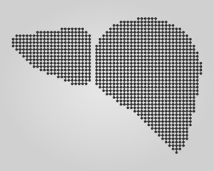 Abstract drawing of a liver