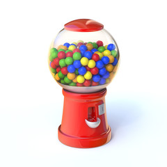 Candy vending machine 3d rendering
