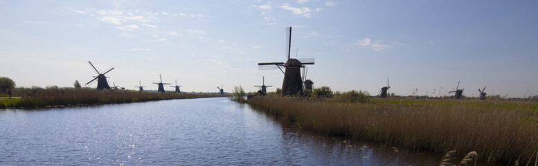 Dutch windmill in Kinderdijk